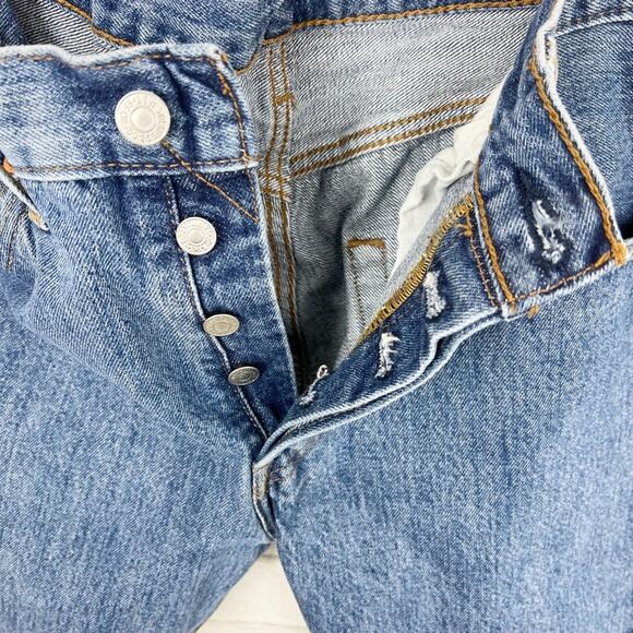 Levi's Men's 501 Original Regular Fit Straight Leg Denim Jeans Blue Size W30/L30 - Picture 10 of 14